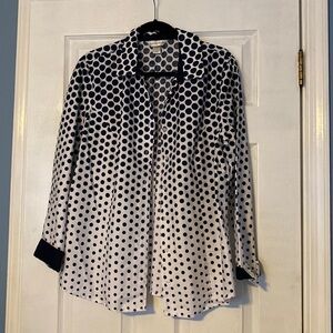 Christopher & Banks womens button down top; size xl